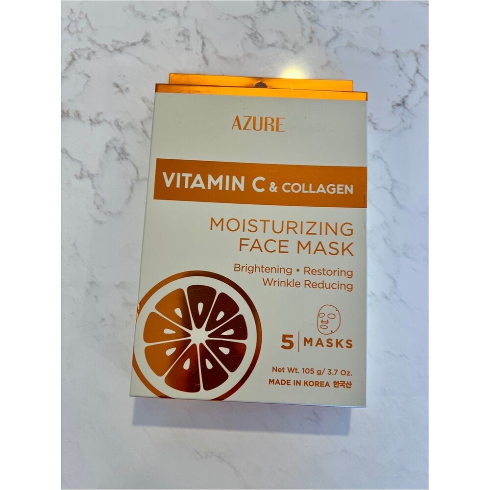 Azure Vitamin C & Collagen Moisturizing Face Mask - Orange, NWT